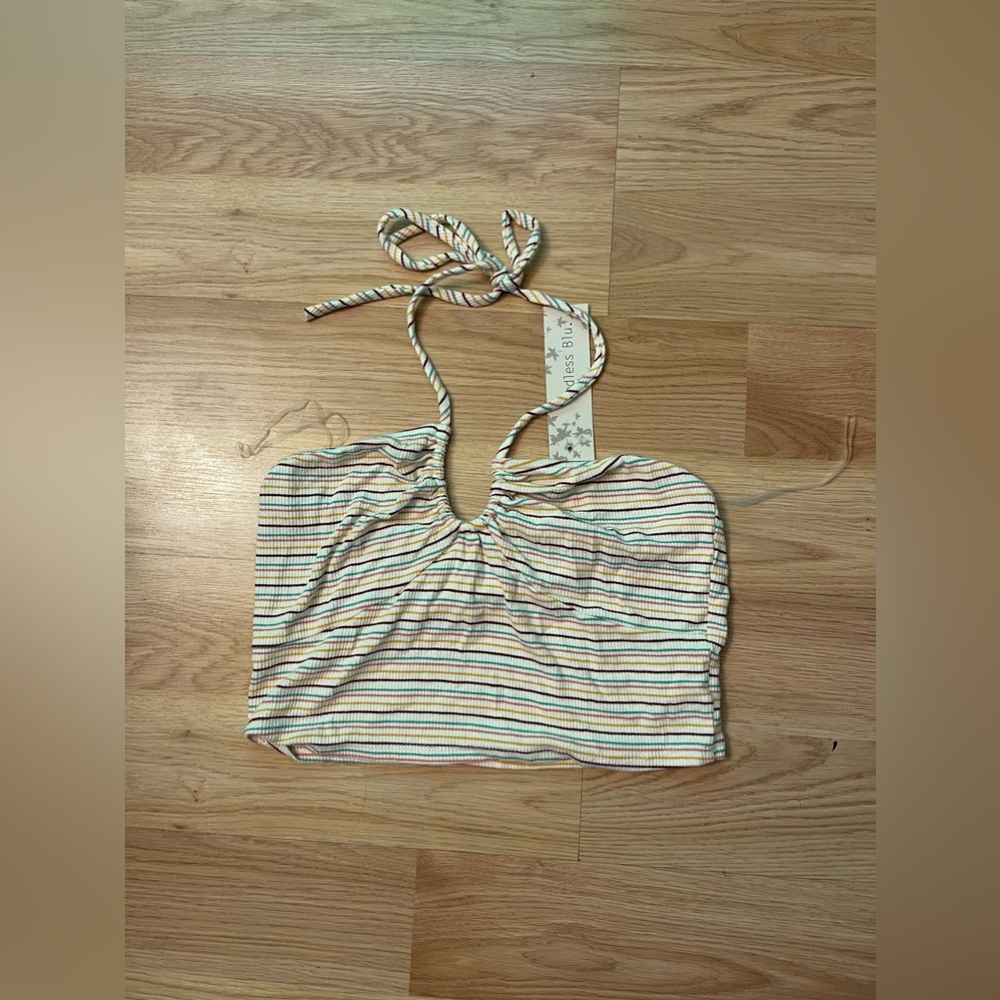 striped halter top